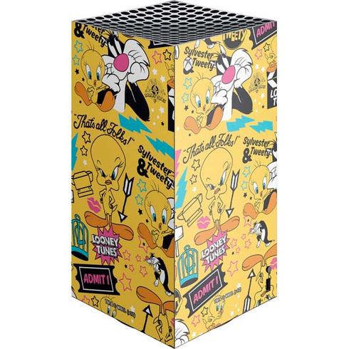 Looney Tunes Tweety and Sylvester Patches XBox Series X Digital Edition Console Skin