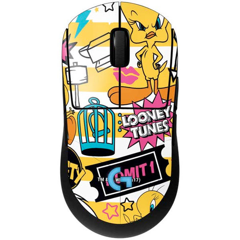 Looney Tunes Tweety and Sylvester Striped Patches G Pro Wireless Gaming Mouse Skin