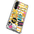 Looney Tunes Tweety and Sylvester Striped Patches Galaxy S24 FE Clear Case