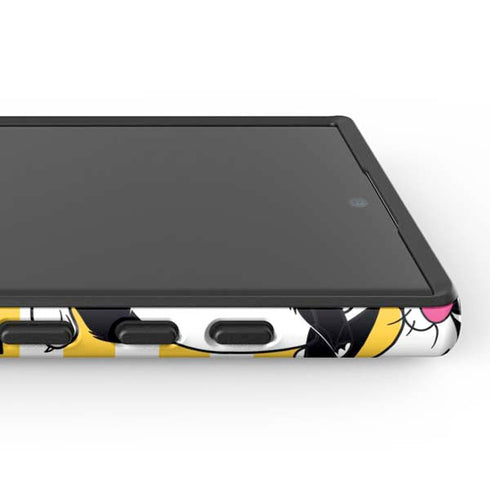 Looney Tunes Tweety and Sylvester Striped Patches Galaxy S25 Ultra Impact Case