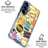 Looney Tunes Tweety and Sylvester Striped Patches Galaxy S25 Plus Clear Case