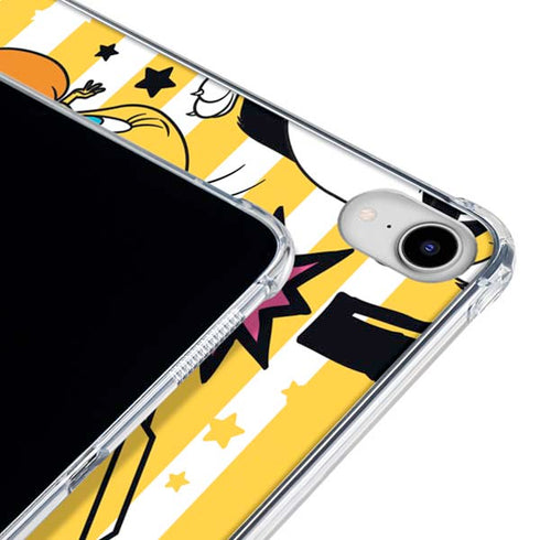 Looney Tunes Tweety and Sylvester Striped Patches iPad 11th Gen (2025) Clear Case
