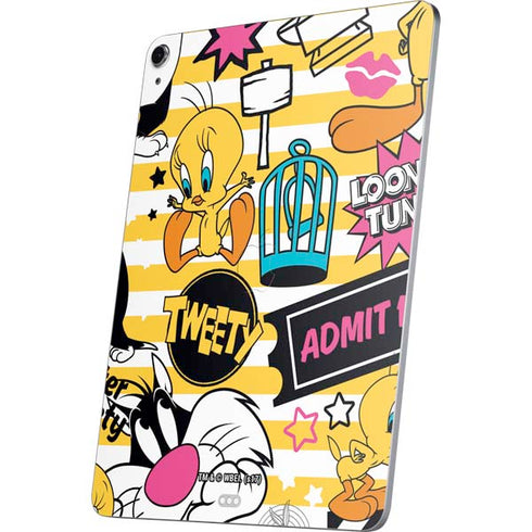 Looney Tunes Tweety and Sylvester Striped Patches Apple iPad Air Skin