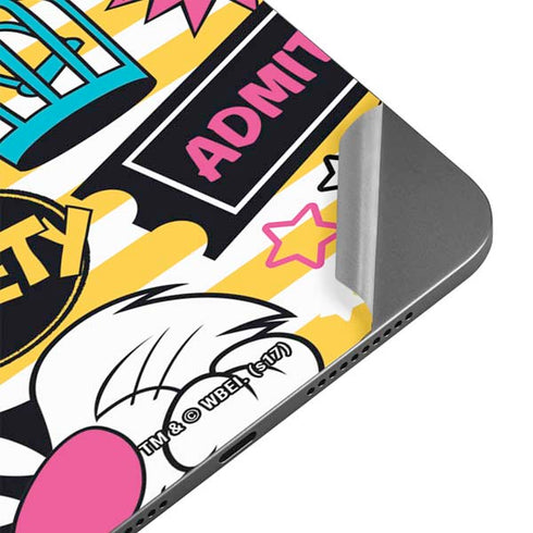 Looney Tunes Tweety and Sylvester Striped Patches Apple iPad Mini Skin