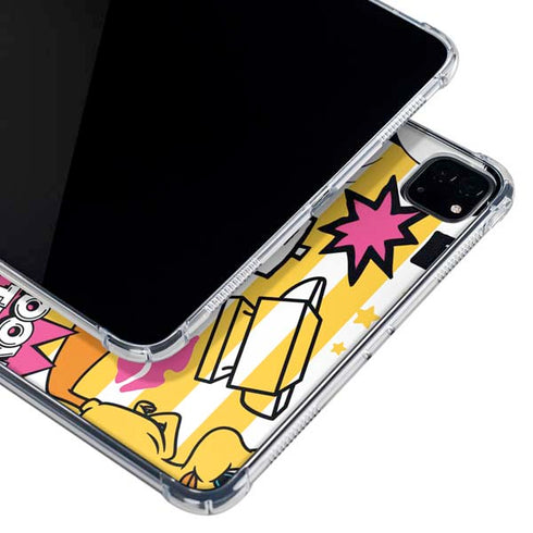 Looney Tunes Tweety and Sylvester Striped Patches iPad Pro 11in (2024) Clear Case