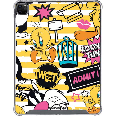 Looney Tunes Tweety and Sylvester Striped Patches iPad Cases