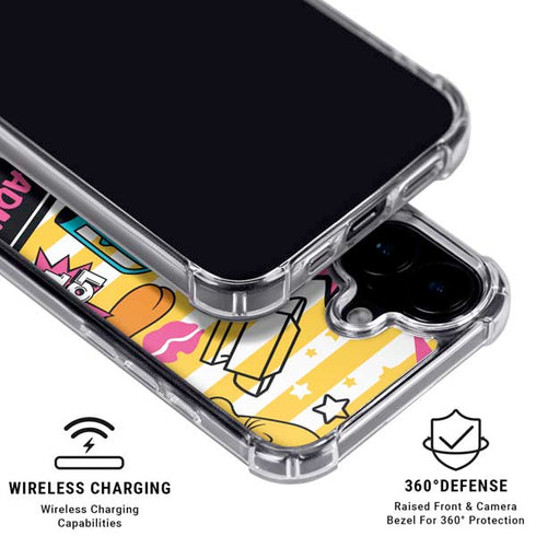 Looney Tunes Tweety and Sylvester Striped Patches iPhone 16 MagSafe Case
