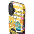 Looney Tunes Tweety and Sylvester Striped Patches iPhone 16 Plus Impact Case