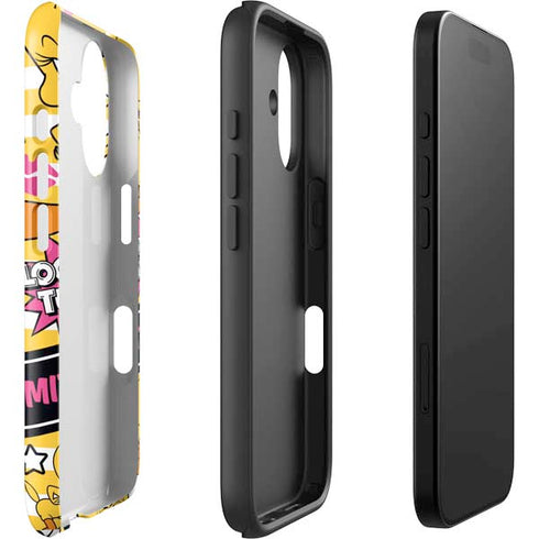 Looney Tunes Tweety and Sylvester Striped Patches iPhone 16 Plus Impact Case