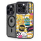 Looney Tunes Tweety and Sylvester Striped Patches iPhone 16 Pro Kickstand Case