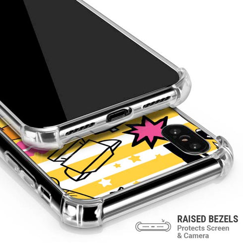 Looney Tunes Tweety and Sylvester Striped Patches iPhone X/XS Clear Case