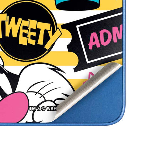 Looney Tunes Tweety and Sylvester Striped Patches Moto G Play 4G (2024) Skin
