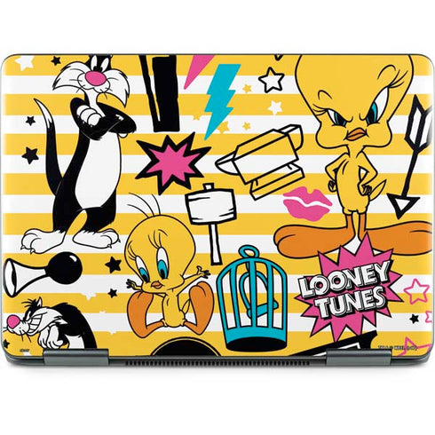Looney Tunes Tweety and Sylvester Striped Patches Notebook 9 Pro 13in (2017) Skin