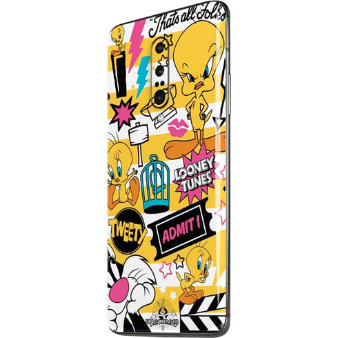 Looney Tunes Tweety and Sylvester Striped Patches OnePlus 7 Pro Skin