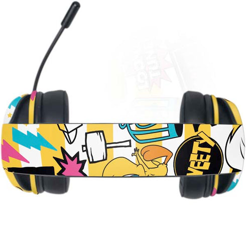 Looney Tunes Tweety and Sylvester Striped Patches Razer Kraken X Skin