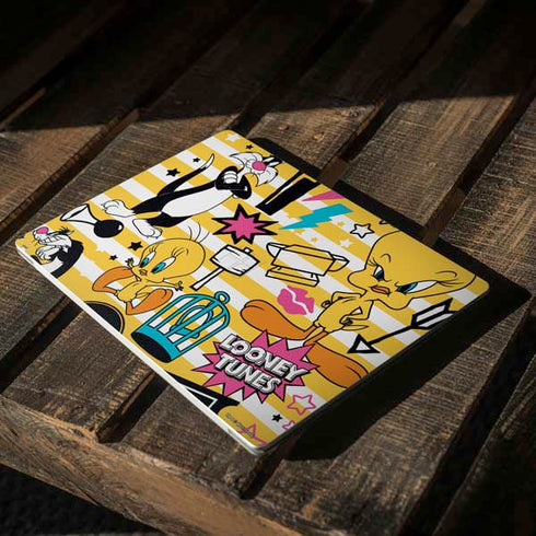 Looney Tunes Tweety and Sylvester Striped Patches Surface Laptop 2 Skin