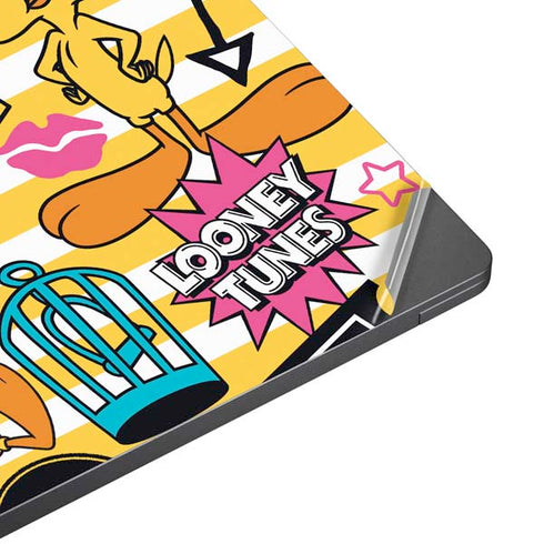 Looney Tunes Tweety and Sylvester Striped Patches Surface Laptop 7 13.8in Skin