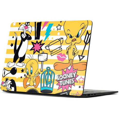 Looney Tunes Tweety and Sylvester Striped Patches Surface Laptop 7 15in Skin