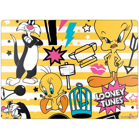 Looney Tunes Tweety and Sylvester Striped Patches Surface Laptop 7 15in Skin