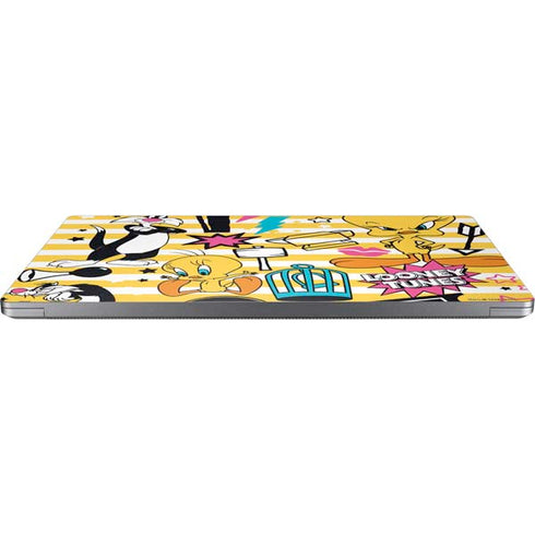 Looney Tunes Tweety and Sylvester Striped Patches Laptop Skins