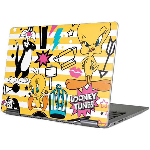 Looney Tunes Tweety and Sylvester Striped Patches Yoga 710 14in Skin