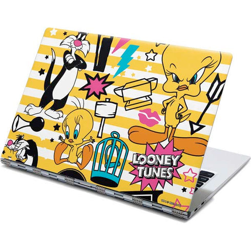 Looney Tunes Tweety and Sylvester Striped Patches Yoga 910 2-in-1 14in Touch-Screen Skin