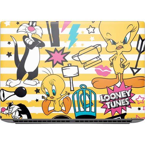 Looney Tunes Tweety and Sylvester Striped Patches HP ZBook Fury 16 G10 Skin