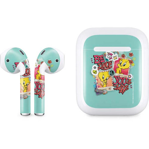 Looney Tunes Tweety Bird Believe In Yourself Apple AirPods Skin