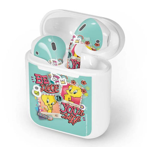 Looney Tunes Tweety Bird Believe In Yourself Apple AirPods Skin