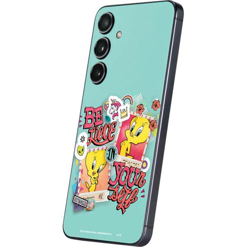 Looney Tunes Tweety Bird Believe In Yourself Galaxy S25 Plus Skin