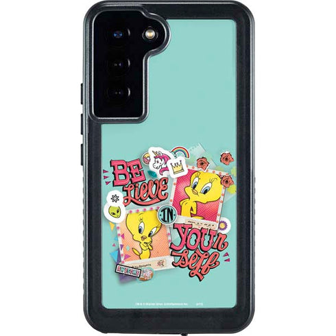Looney Tunes Tweety Bird Believe In Yourself Galaxy S24 Plus Waterproof Case