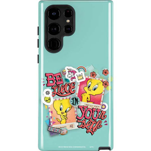 Looney Tunes Tweety Bird Believe In Yourself Galaxy Cases