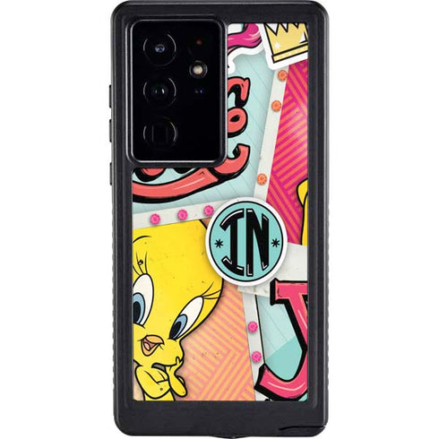 Looney Tunes Tweety Bird Believe In Yourself Galaxy S24 Ultra Waterproof Case