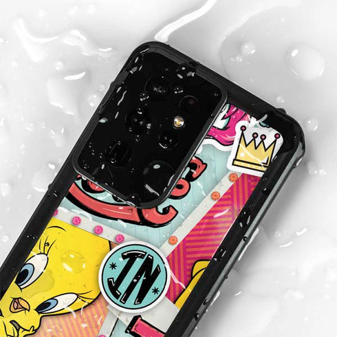 Looney Tunes Tweety Bird Believe In Yourself Galaxy S24 Ultra Waterproof Case