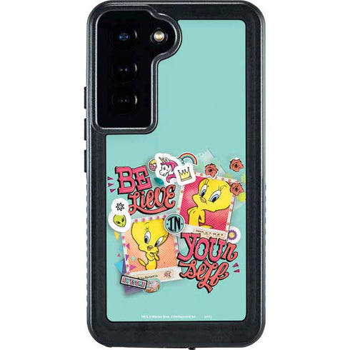 Looney Tunes Tweety Bird Believe In Yourself Galaxy S24 Waterproof Case