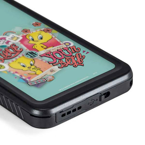 Looney Tunes Tweety Bird Believe In Yourself Galaxy S24 Waterproof Case