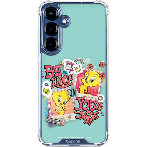 Looney Tunes Tweety Bird Believe In Yourself Galaxy S25 Clear Case