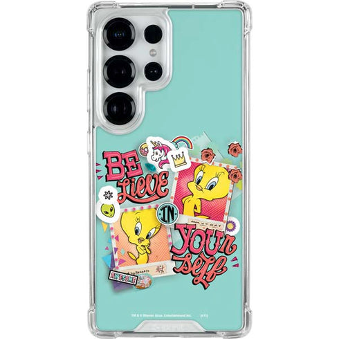 Looney Tunes Tweety Bird Believe In Yourself Galaxy S25 Ultra Clear Case