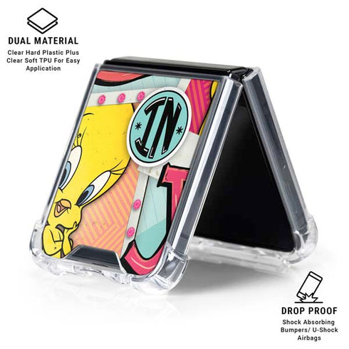 Looney Tunes Tweety Bird Believe In Yourself Galaxy Z Flip6 Clear Case