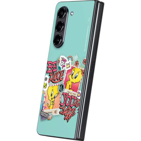 Looney Tunes Tweety Bird Believe In Yourself Galaxy Z Fold5 5G Skin