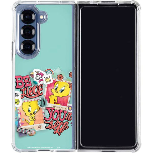 Looney Tunes Tweety Bird Believe In Yourself Galaxy Z Fold6 Clear Case