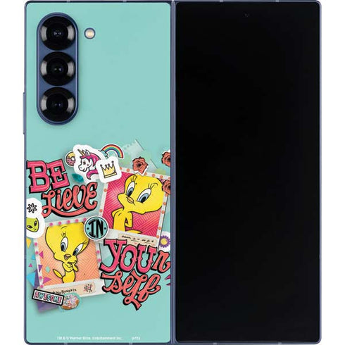 Looney Tunes Tweety Bird Believe In Yourself Galaxy Z Fold6 Skin