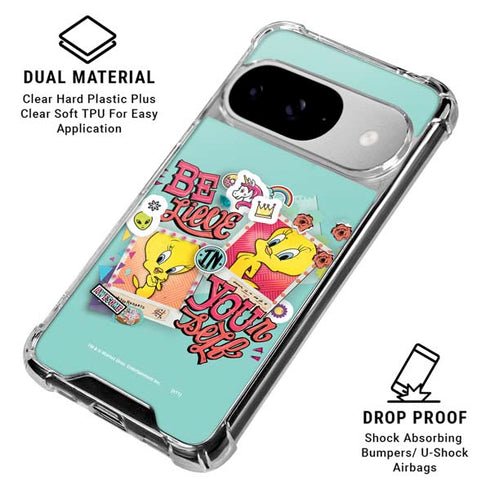 Looney Tunes Tweety Bird Believe In Yourself Google Pixel 10 Clear Case