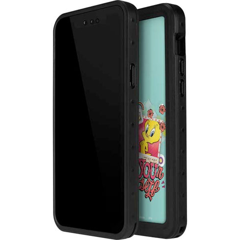 Looney Tunes Tweety Bird Believe In Yourself iPhone 15 Plus Waterproof Case