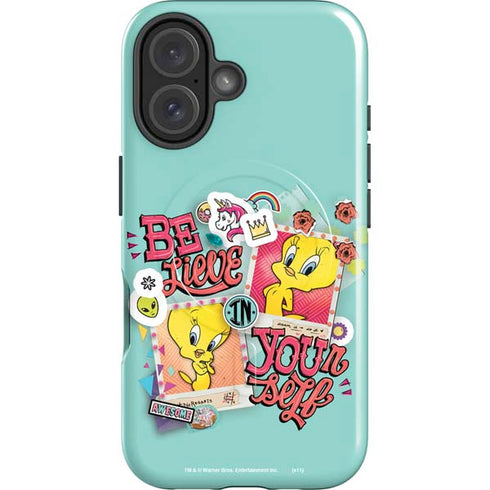 Looney Tunes Tweety Bird Believe In Yourself iPhone 16 Plus Magsafe Impact Case