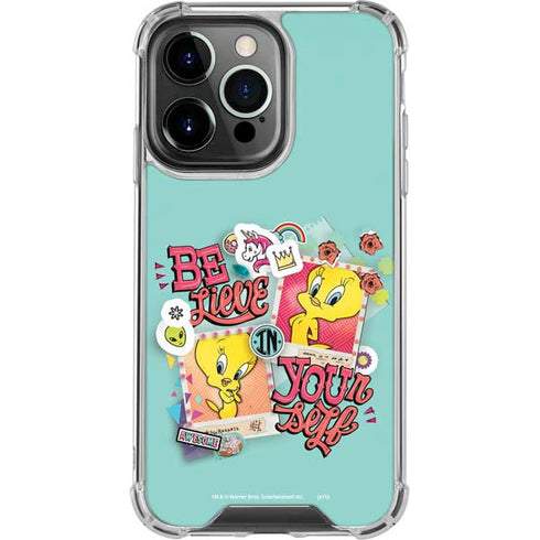 Looney Tunes Tweety Bird Believe In Yourself iPhone 16 Pro Max Clear Case