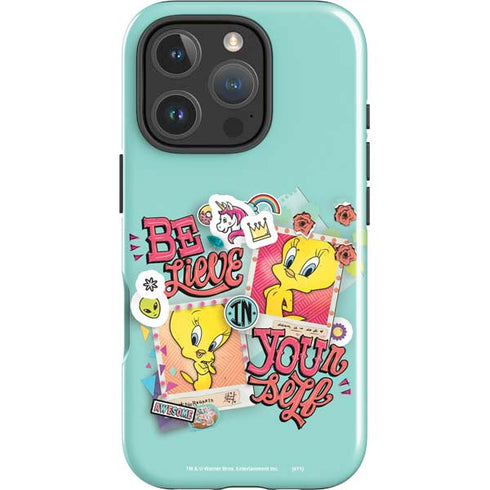 Looney Tunes Tweety Bird Believe In Yourself iPhone 16 Pro Max Impact Case