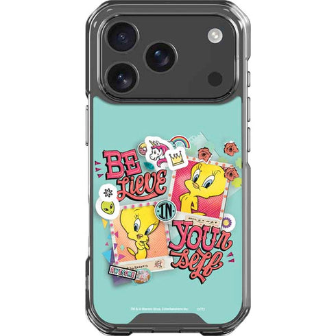 Looney Tunes Tweety Bird Believe In Yourself iPhone 18 Pro Clear Case