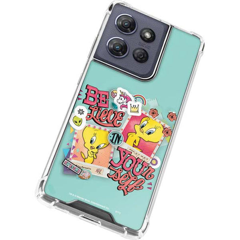 Looney Tunes Tweety Bird Believe In Yourself Moto G 5G (2025) Clear Case