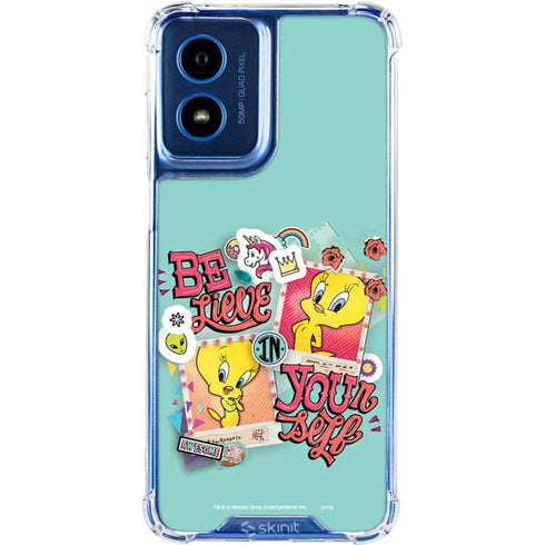 Looney Tunes Tweety Bird Believe In Yourself Moto G 5G (2024) Clear Case